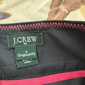 J.Crew NWOT Black Skirt with Red Stitching